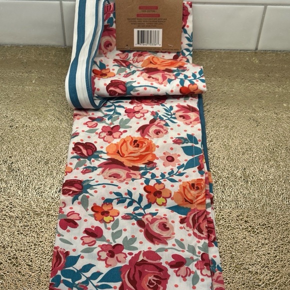 Greensource Pantry Apron W/ Pocket 100% Cotton Twill Weave Floral Cottage Trad - Picture 3 of 7